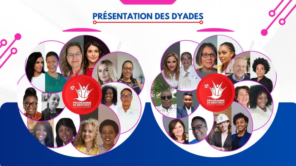 La Chambre de Commerce et d'Industrie Haïtiano-Canadienne en partenariat avec BPW Montréal et le Centre Kaizen a réalisé le 15 Mai dernier la présentation des dyades du programme de mentorat visant à épauler nos jeunes femmes entrepreneures et professionnelles haïtiennes. Pour vous inscrire à la prochaine cohorte de 2025, visitez ce site web créer spécialement pour ce programmehttps://www.mentorat-femmes-haiti.org/