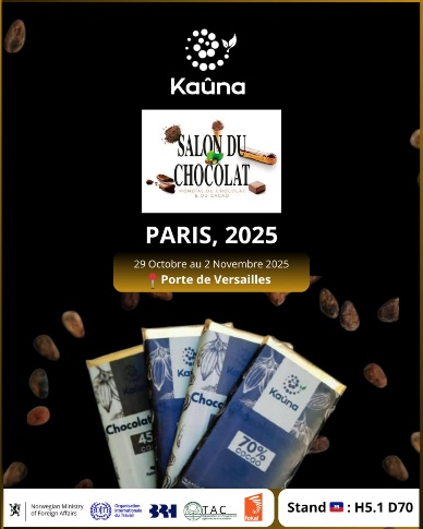 Kaûna représente Haïti au Salon du Chocolat de Paris 2025